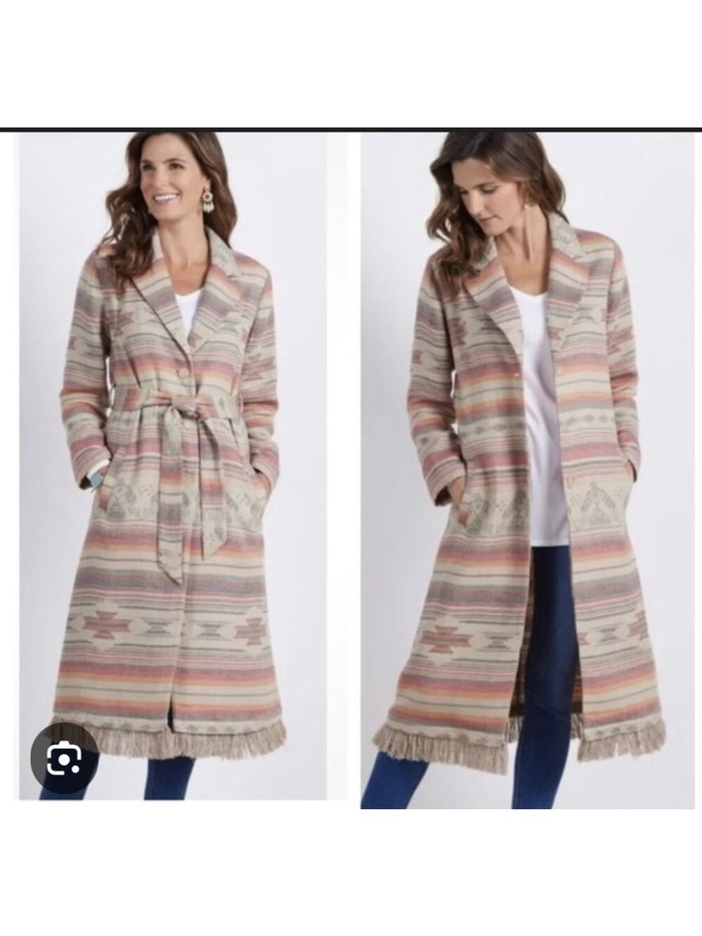 Soft Surroundings Ranch House Blanket Coat Luna Duster Women’s Size XL
